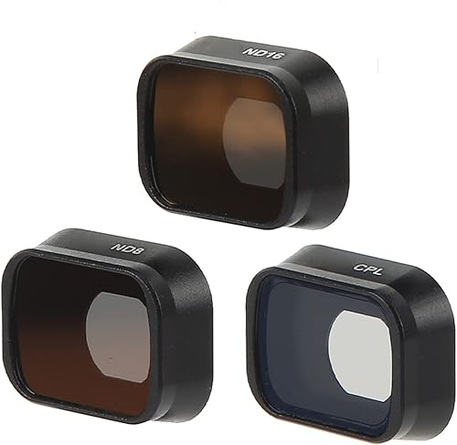 Juego de filtros ND, 3 piezas CPL ND8 ND16, marco de aleación de aluminio, vidrio óptico, accesorios de filtro de lente de cámara de drones con
