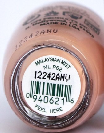 Malaysian Mist NL P62 Nail Polish Lacquer .5oz - 1 Bottle.