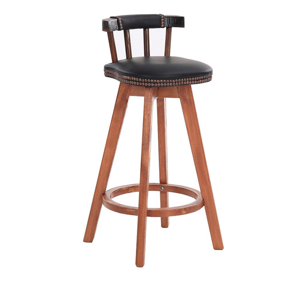 Bar stools Bar stools Breakfast kitchen counter Bar stool with swivel chair PU Dining chairs Pub Pub Cafcute; High stool 4 feet retro max. 200 kg load,Size:Seat height:63cm (Size : Seat height:73cm)