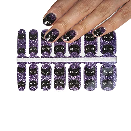 Bornbeauty Nail Polish Strips 4 Sheets Waterproof Glitter Adhesive Press On Nails Stickers For Women Diy Manicure Decoration #TOP1