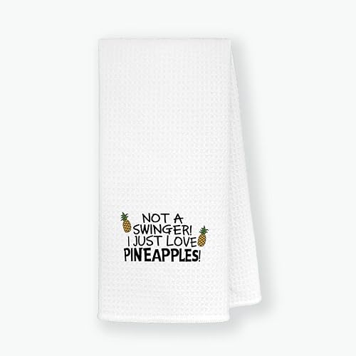 Not A Swinger - Toallas de cocina con texto en inglés "We Just Like Pineapples", paños de cocina de 24 x 16 pulgadas, toallas de baño, toallas de