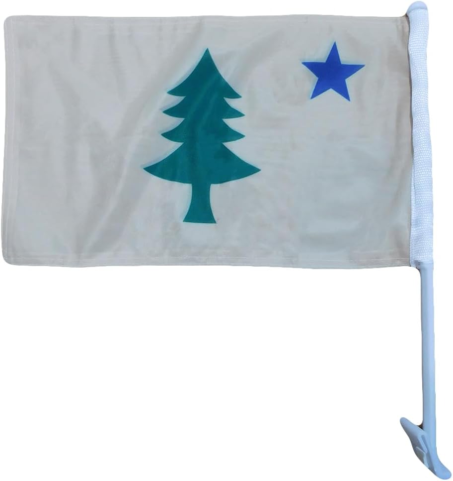 Wholesale Lot of 12 Original Maine 1900 Burgee 12x18 12"x18" Rough Tex Knit Nylon 100D Double Sided Car Vehicle Flag