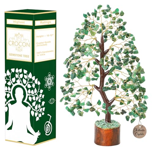 Image of Crocon Green Aventurine Crystal Tree Birthday Gifts for Women & Men 10-12 inch