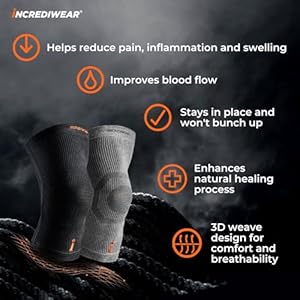 Incrediwear Knee Sleeve – Knee Braces for Knee Pain, Joint Pain Relief, Swelling, Inflammation Relief, and Circulation, Knee Support for Women and Men Incrediwear Knee Sleeve–Knee Braces for Knee Pain Joint Pain Relief Swelling Inflammation Relief and Circulation Knee Support for Women and Men