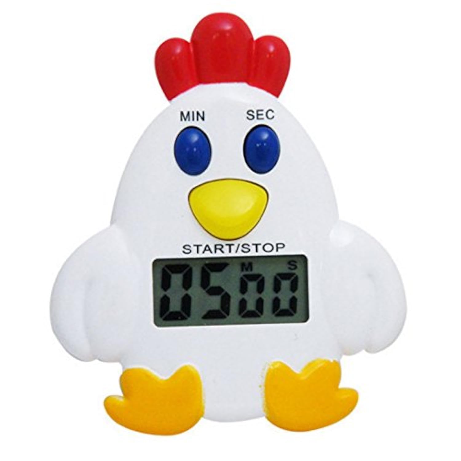 Ofkpo White Electronic Digital Kitchen Cooking Timer Chicken Shape Sleeping Cooking Reminder With Alarm Countdown Device