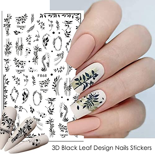 Flowers Nail Transfer Decals, Holographic 3D Flower Nail Self-Adhesive Sticker Design, Floral Leaf Butterfly Nail Art Stickers Decorations For Women Manicure Nail Art Tips, Resin Blossom Nail Decal #TOP2