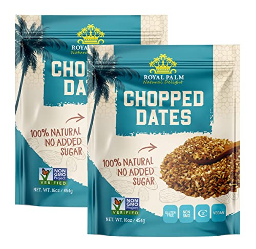 Royal Palm Chopped Dates 16oz (Pack of 2)