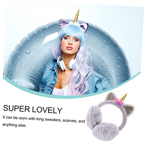 Orejeras de unicornio BESTYASH para proteger del frío a niños y adultos en sus paseos invernales 2