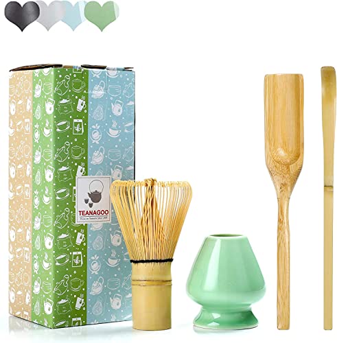 TEANAGOO MA-01 Accesorio de Ceremonia de Matcha Japonés, Batidor de Matcha (Chasen), Pala Tradicional (Chashaku), Cuchara de Té, Porta Batidor, El Juego Preparar un Matcha Tradicional Cover