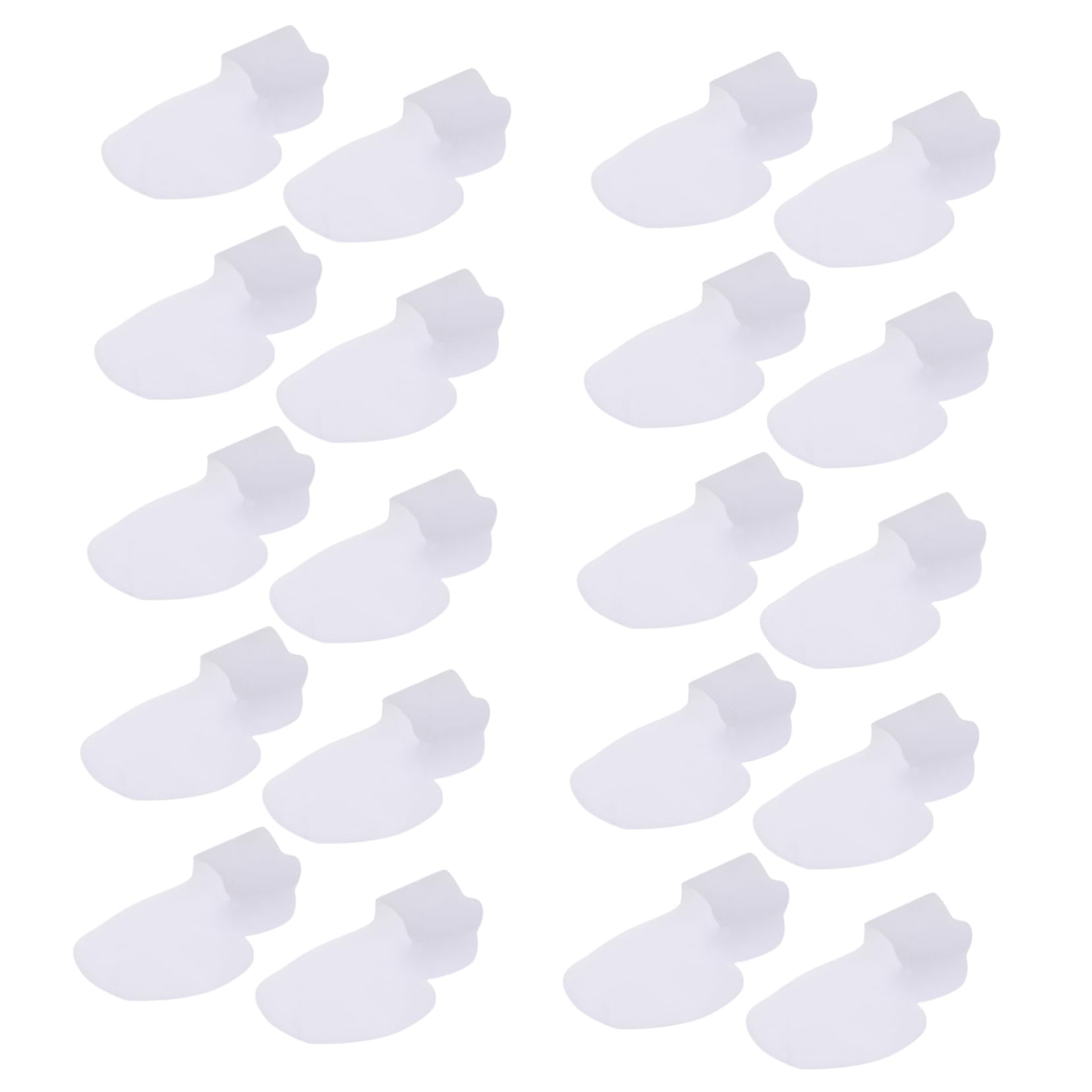 KOMBIUDA 1Set Silicone Toe Separators for and Bunion Relief Gel Toe Protectors for Foot Alignment and Comfort White