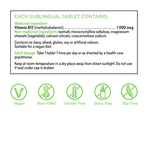 Sisu Vitamin B12 1000 mcg Methylcobalamin, 180 Tablets Sublingual