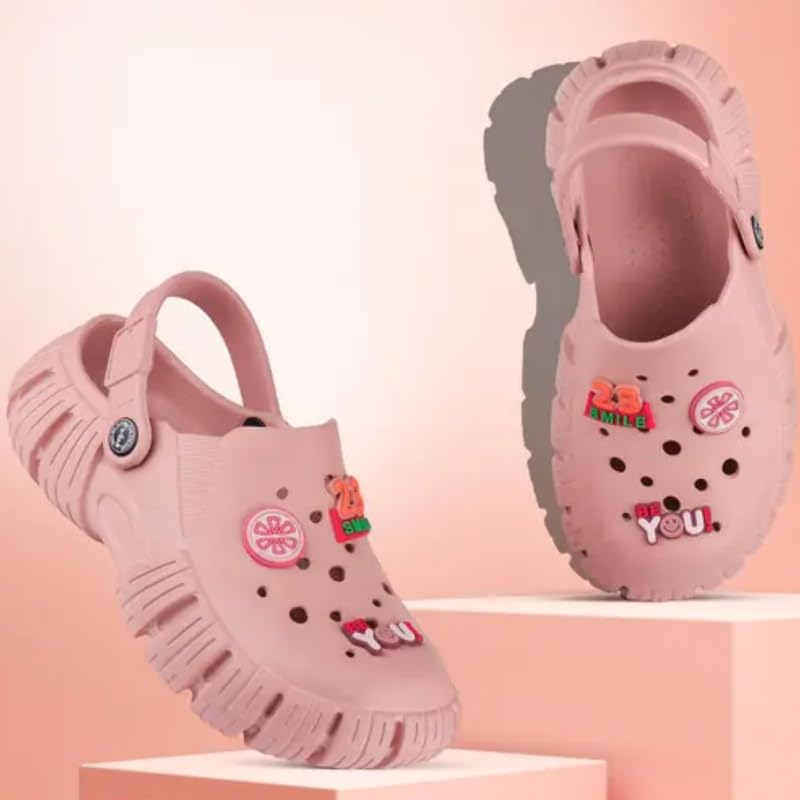 Image of Unisex Kids Clogs Soft Anti Skid Mules Sandals with Adjustable Back Strap Indoor & Outdoor Slipper for Boys & Girls Everyday Use Waterproof Jibbex Slides