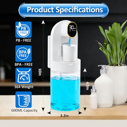 Image of Mouthwash Dispenser for Bathroom, Automatic Mouthwash Dispenser, 20.29 oz Touchless Electric Wall Mounted Mouth Wash Dispenser, 4 Modes with 4 Magnetic Cups for Kids & Adults,Bathroom Accessories Set