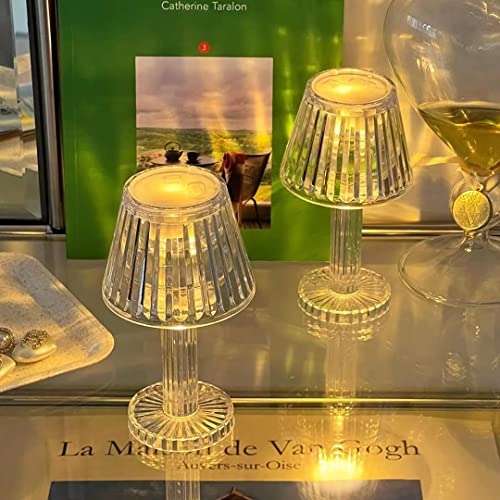 Lanito ナイトライト ベッドサイドランプ ミニ デスクライト 2個セット LEDキャンドル 電池式 癒しライト 雰囲気作り テーブルランプ 卓上 置物 結婚式 誕生日 飾りライト (A)