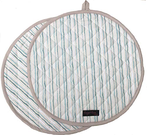 Ragged Rose May Aga Range Warmer Mats Cotton Duck Egg Blue 40 x 40 x 1 cm