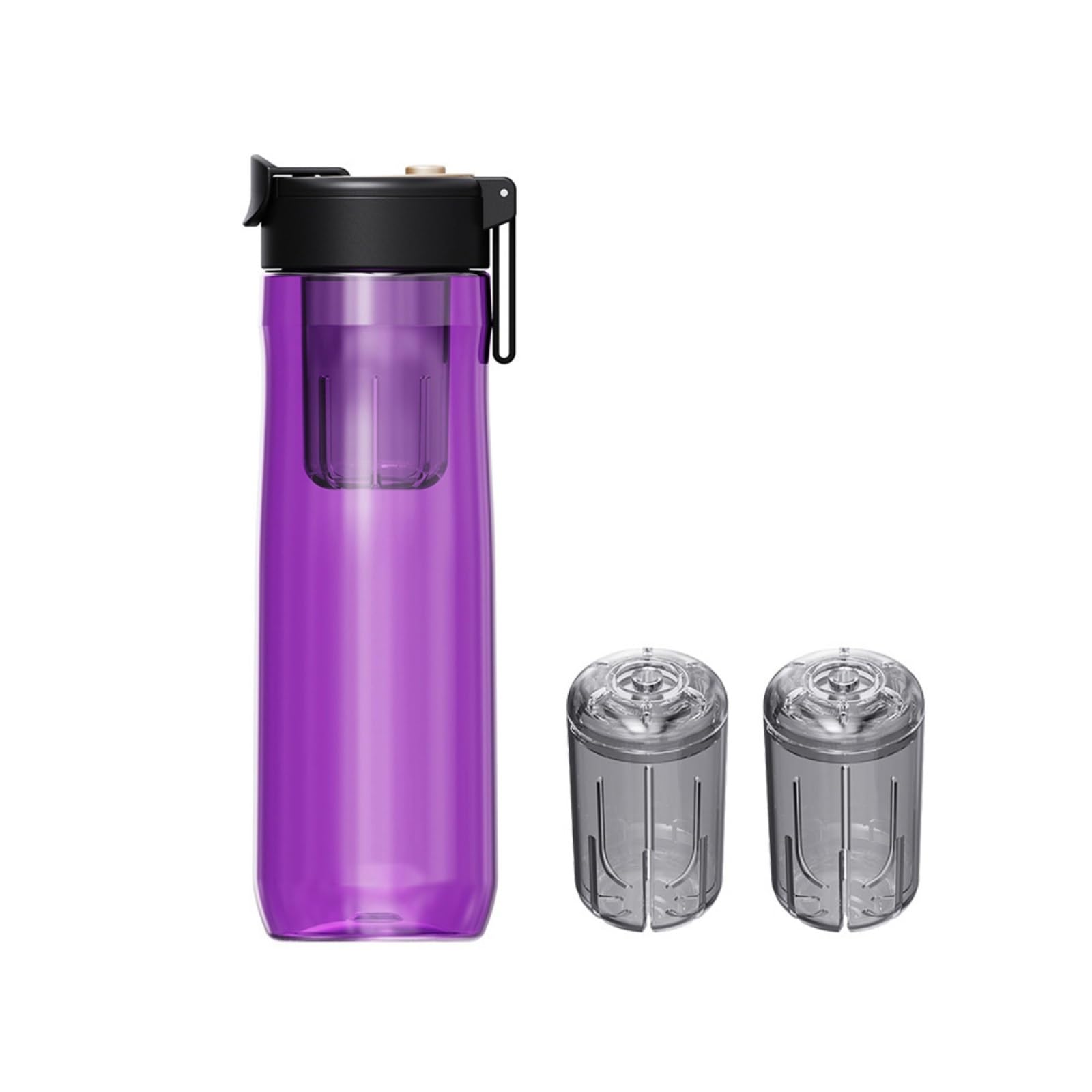 Borraccia Bottiglie d'Acqua Bottiglie d'Acqua Isolate da Viaggio Sfera Magica Tazza da tè Magnetica T Tazza d'Acqua Sportiva in plastica di Grande capacità(Purple,7.5 * 8.8 * 24CM(800ML)_3)