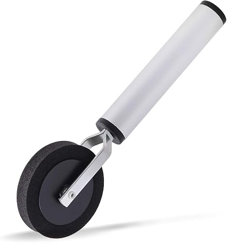 NEWISHTOOL Herramienta de aplicación de vinilo de rodillo de esponja fina, rueda individual de 0.472 in de ancho con mango de aluminio, herramienta