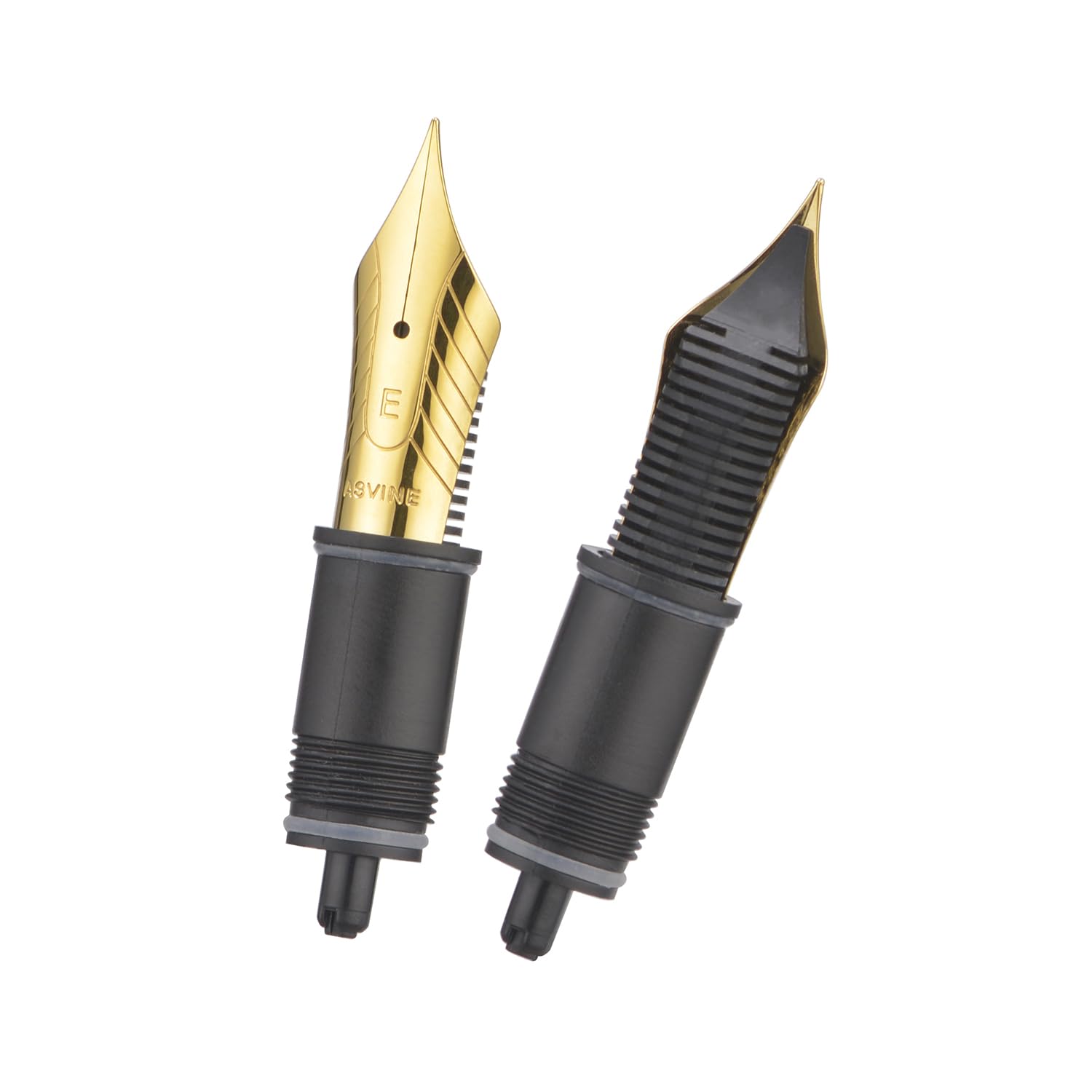 Asvine - Set of 2 8 Extra Fine Replacement Nibs, Compatible with All 8 Nibs Fountain Pens (C2000 & C80), Gold - Image 2