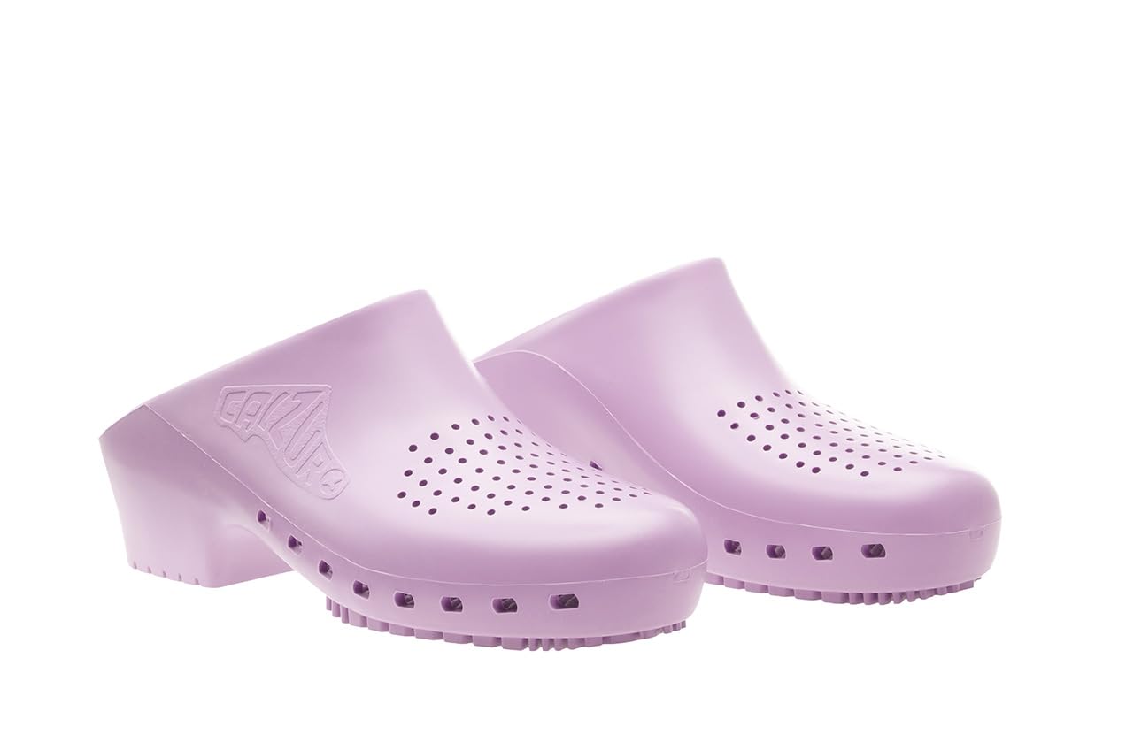 Calzuro Classic con Fori – Zoccoli Sanitari Professionali per Uomo e Donna, Comodi, Antiscivolo e Antistatici, Autoclavabili, Traspiranti, in Gomma Tecnica