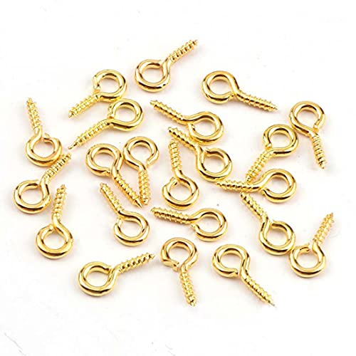 Viti Con Occhiello Placcate Oro 18K - 150 Pz Per Bigiotteria Fai Da Te - Foto 8