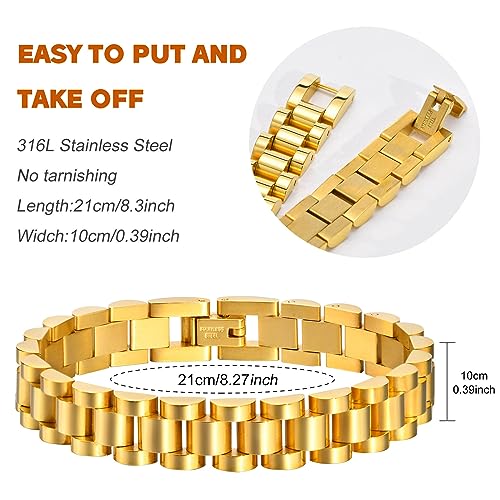 Xuanpai Women Thick Link Bracelet - Love Name Id Engraved Link Bracelet,Adjustable Watch Band Chain Wristband Jewelry Gifts To Lover Girlfriend Wife Mom Sister #TOP5