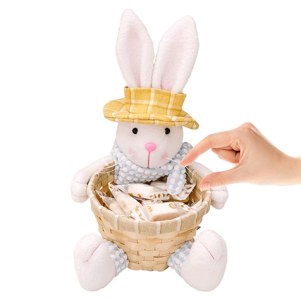 Hojalis Osterkörbchen Kinder, Kinder Osternest Korbs, Osternest Kinder, Osternester zum Befüllen, Osterhasenkorb, Osterkörbchen Osterhasen, Ostern DEK Für Ostereier Süssigkeit (Hutstile)