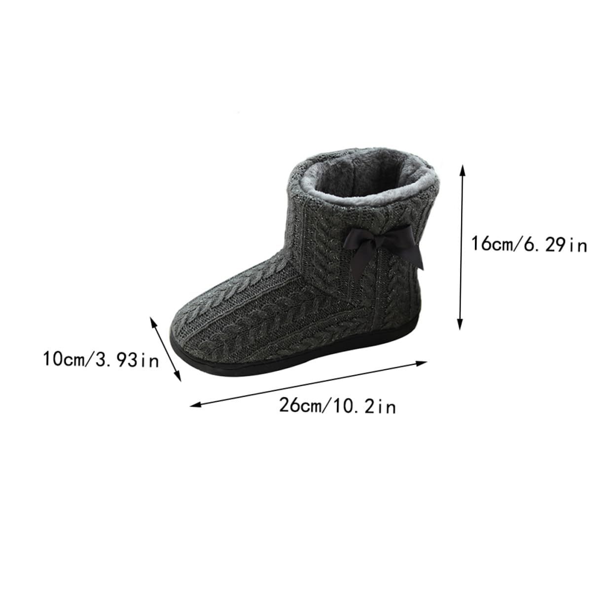 Botas de Casa para Mujer, Invierno, Punto, Suela Gruesa Antideslizante