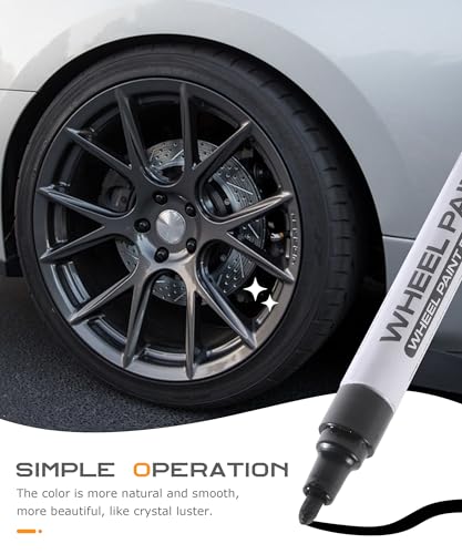 Flaconi Auto Reifenmarkierungsstift,Kratzer entferner auto,Auto Felgenreparatur,Lackstift zum Entfernen von Kratzer,Felgen Lack Reparaturstift,Geeignet Für Auto,Fahrrad,Motorrad,Felgen Lack (Schwarz)