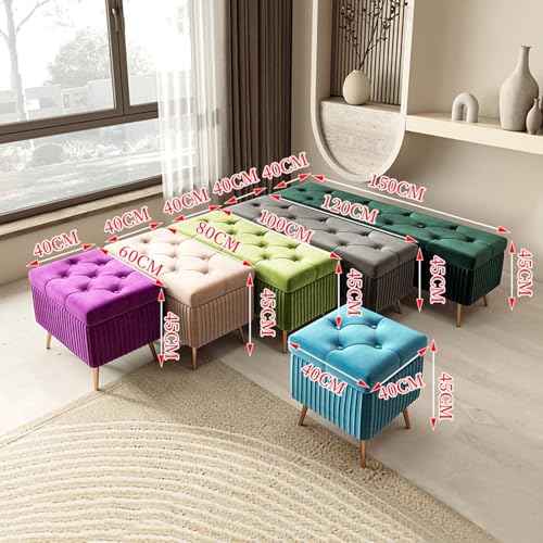 Banc ottoman d\'extremite de lit avec rangement tabouret de salon beige - 2
