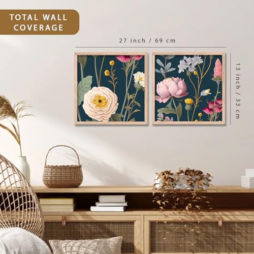 Image of kotart - Paintings wall decoration Wall frames for home decor Set of 2 Multicolo Size - (13x13 inch, D)