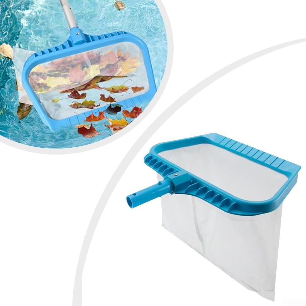 Pool Kescher Feinmaschiges Wasserreinigungsnetz Tiefer Skimmer für Schwimmteich Spa Brunnen Aquarium Leicht Verstellbar Schmutz Blatt Reinigungswerkzeug Schaufel