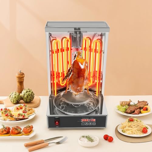 HINOPY Elektrische Schawarma-Grillmaschine, 3000W Vertikaler Edelstahl Automatischer Drehrohrofen Gewerbliche Elektrische Bratmaschine – Bild 8