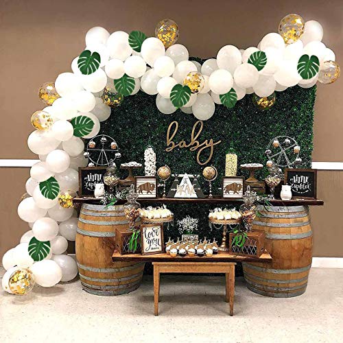 Balloon Garland Arch Kit 16Ft Long White and Gold Latex Balloons Pack for Baby Shower Weeding Birthday Bachelorette Party Backdrop Background Decorations…