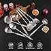 18/10 Stainless Steel Kitchen Utensils Set - 15” All Metal Cooking Tools & Serving Utensils, 8 PCS - Solid Spoon, Slotted Spoon, Spatula, Ladle, Skimmer, Tunner, Spaghetti Spoon, Large Spoon Set