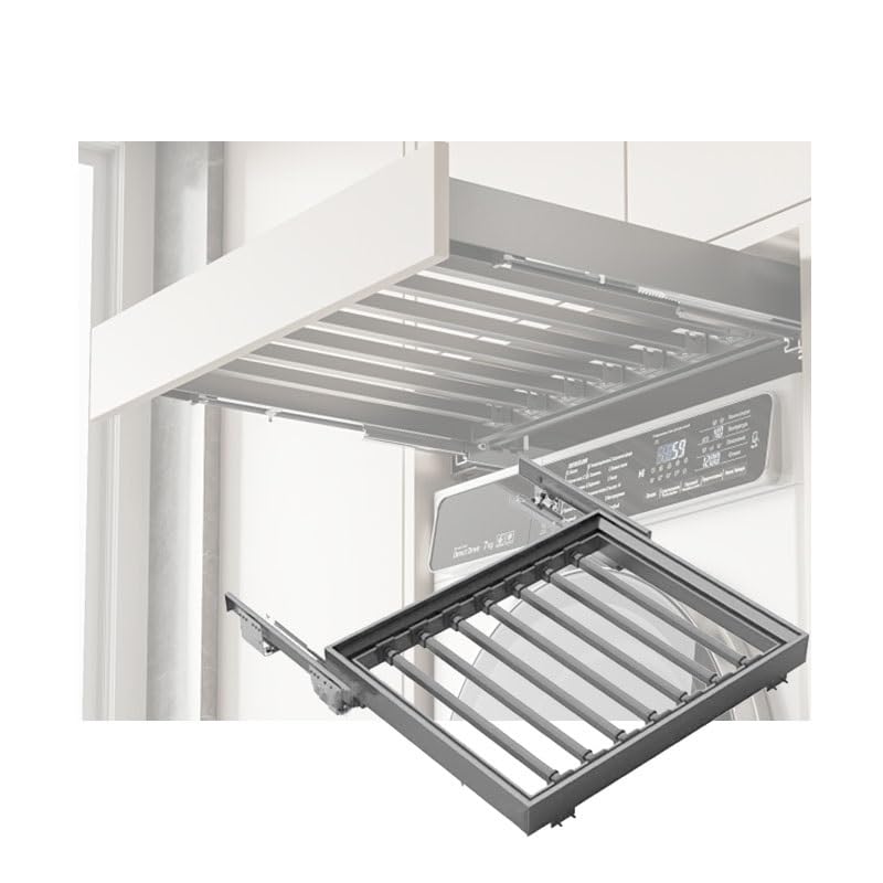 Rangement de penderie extensible style tiroir avec tringle coulissante réglable