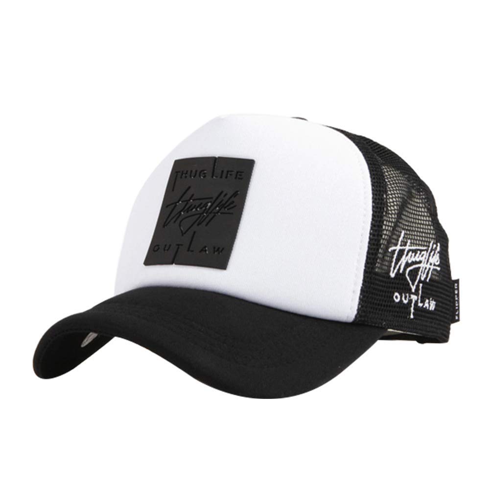 FLIPPERThuglife Trucker Hat Snapback Mesh Baseball Cap with 3D Rubber Logo Patch, Adjustable for Men & Women
