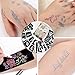 HAWINK Temporary Tattoo Markers for Skin, 10 Body Markers + 56 Large Tattoo Stencils for Kids and Adults, Dual-End Tattoo Pens Make Bold and Fine Lines with Cosmetic-Grade Tattoo Ink ZYH2208001KIT