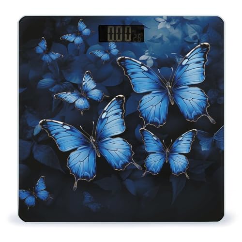 Báscula Digital de Peso Dark Blue Butterflies de Alta Precisión