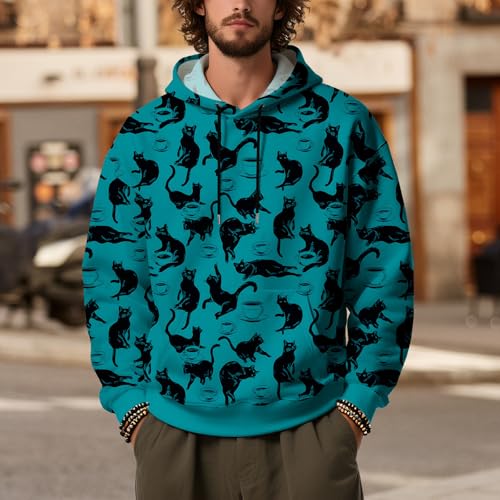Men's Animal Oversized Hoodies Funny Graphic Long Sleeve Sweatshirts Casual Fall Outdoor Pullover Tops with Pocket4