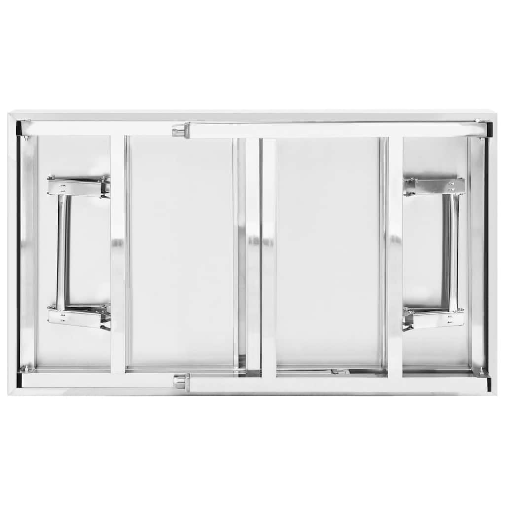 vidaXL Küchentisch Klappbar Gastronomie Gastro Tisch Arbeitstisch Klapptisch Edelstahltisch für Restaurant Kantine 100x60x80cm Edelstahl
