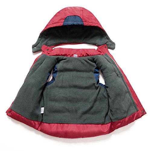 Happy Cherry Kids Winter Vest Detachable Hooded Horn Button Zipper Up Puffer Padded Waistcoat3