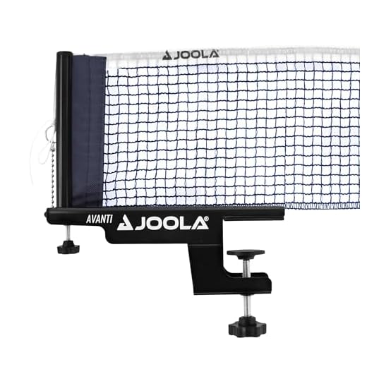 JOOLA Rede de tênis de mesa premium Avanti e conjunto de postes - Portátil e fácil configuração 182,88 cm Tamanho regulamentado Ping Pong, rede de grampos, branco/preto (31009)