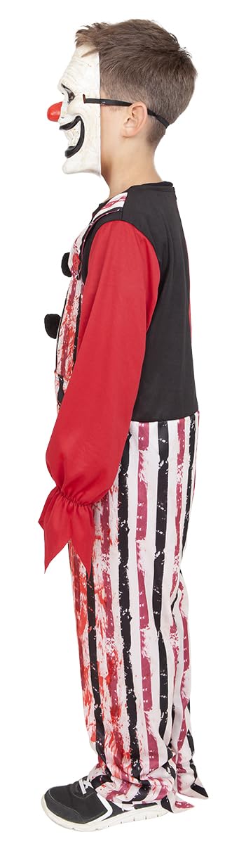 Rubies Costume Pagliaccio Pazzo per bambino e bambina, Tuta con camicia e maschera, Licenza Ufficiale per Costumi Halloween ragazzi e ragazze, Bambini, Feste, Cosplay