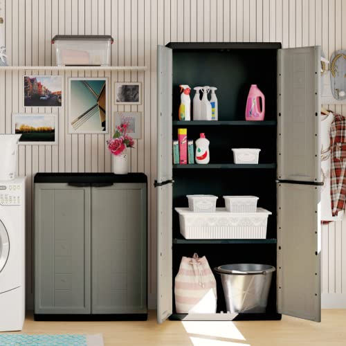 Kis Kunststoffschrank Jolly niedrig, 1 Stück, dunkelgrau/schwarz, 9733000 0444 01
