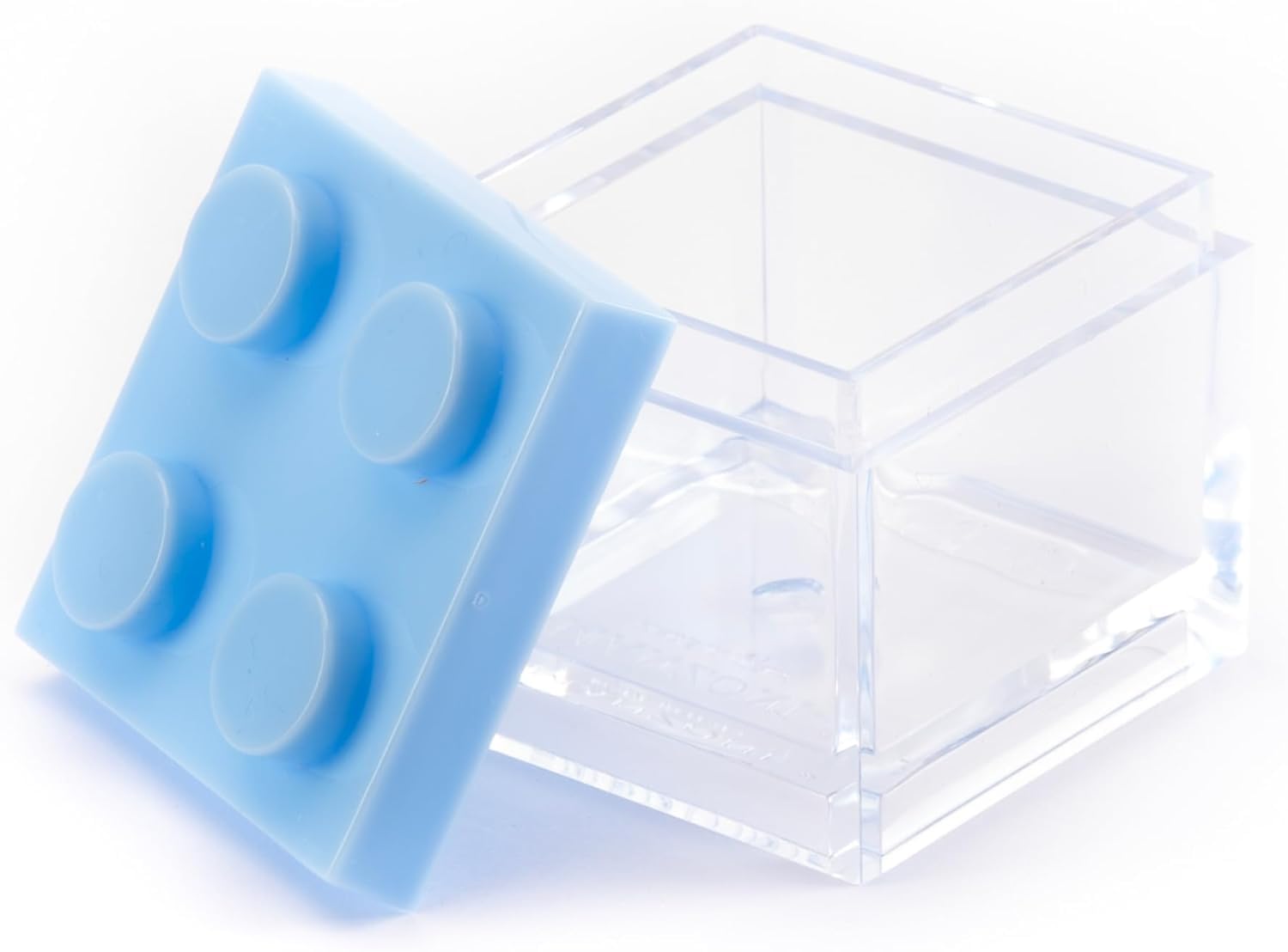 Manzoni Home – Behälter aus Ziegelstein – Set mit 48 Stück Farbe Blau – ideal als Gastgeschenk für Hochzeiten, Abschlussfeiern und kreative Dekorationen – Made in Italy
