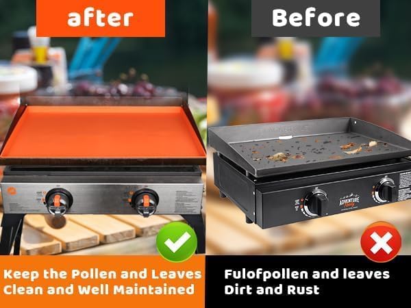 Miniatura 7 de Utheer Alfombrillas de silicona de 22 pulgadas para parrilla Blackstone, alfombrilla de silicona resistente de grado alimenticio, cubierta