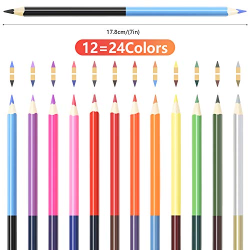 HomeMall-Drawing-Sketching-Pencils-Set-37-Packs-Art-Kit-with-Sketchbook-Draw-Pencils-Dual-Ended-Color-Pencil-Eraser-Sharpener-Pencil-Bag-for-Kids-Adults-and-Art-Beginners
