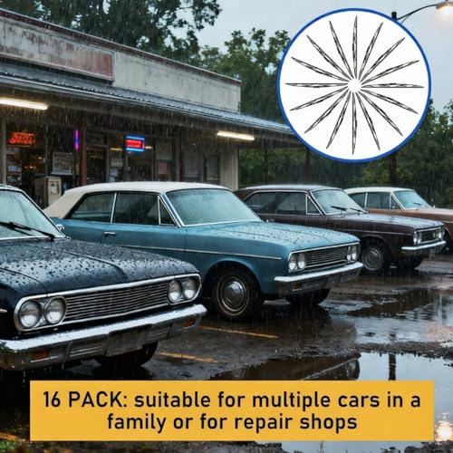 Image of BBTO 16 Pack Wiper Blades 22 Inch Silicone Windshield Wipers | All Season, Durable, Automotive Replacement Wiper Blades, Driver Passenger Side Compatible, for Car Front Windshield U /J Hook