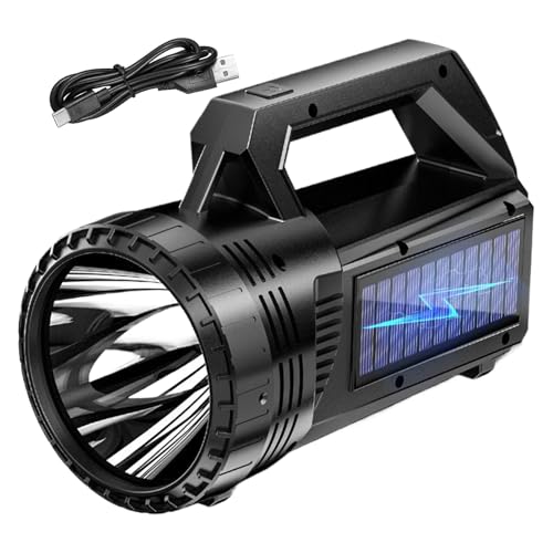 Torche solaire LED 800 lumens rechargeable portable pour camping