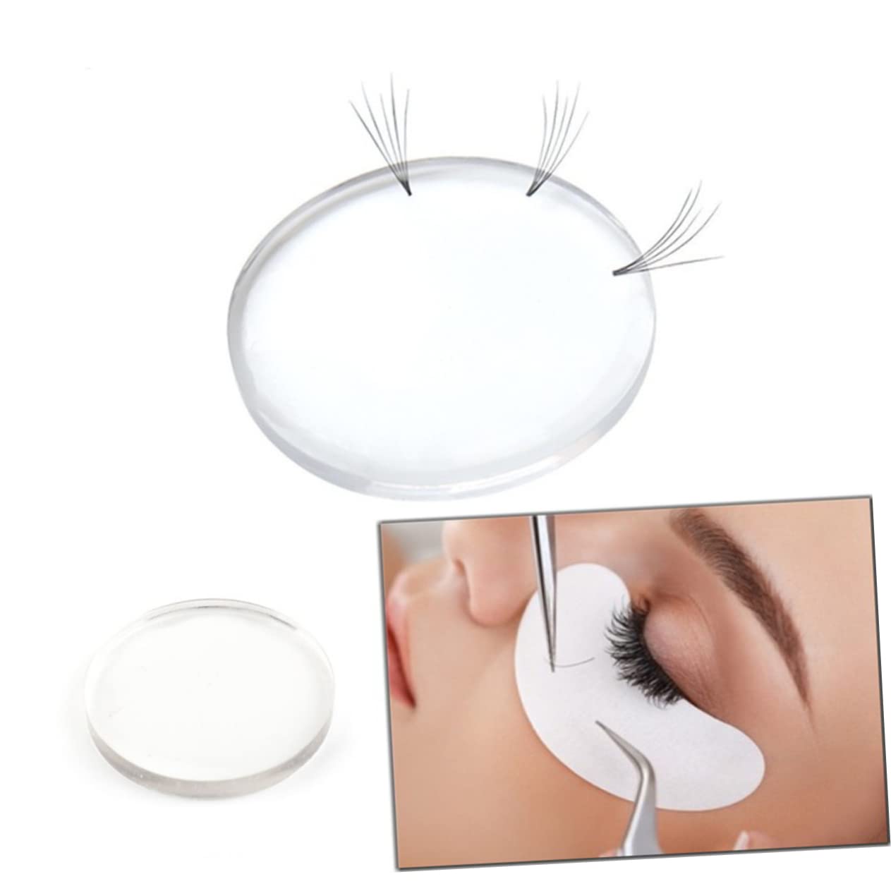 Beatifufu Eyelash Extension Tools Silicone Lash Pads 6 Pack for Quick Efficient Application